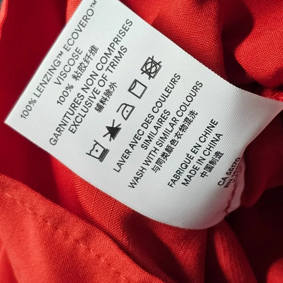 Frank & Oak Womens The Wrap Top Orange Size Medium NWT Viscose Tie Waist - Picture 7 of 7